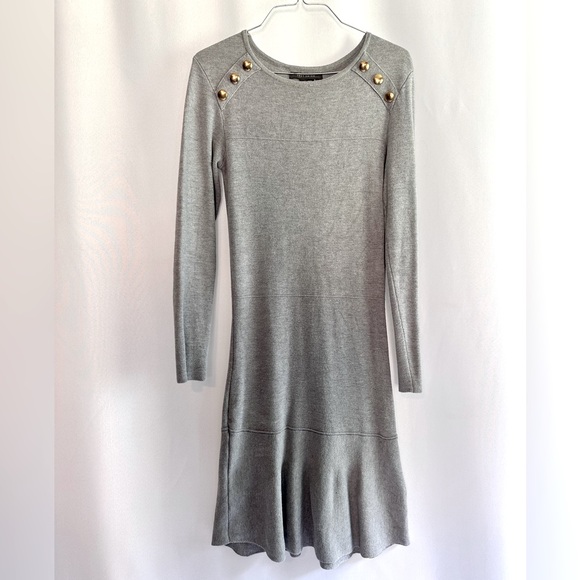 Suzy Shier Dresses & Skirts - SUZY SHIER Sweater Dress With Gold Button Detail